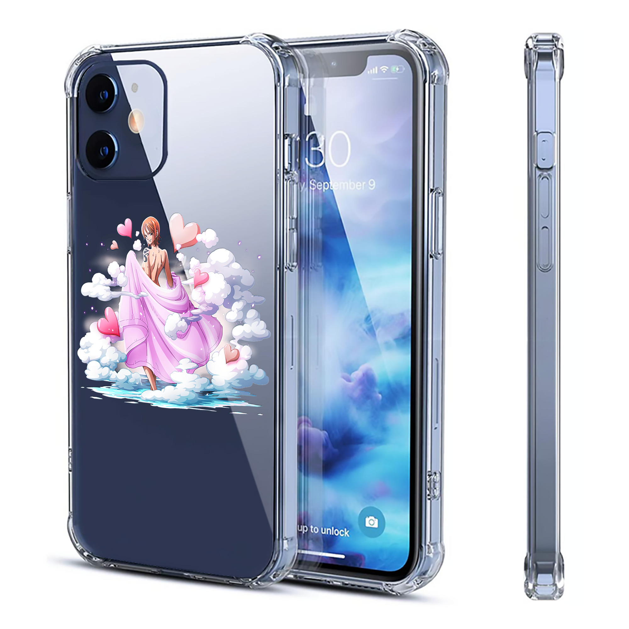 （画像用） ワンピース ナミ ONE PIECE Nami 【iPhone 12シリーズ対応】透明スマホケース（クリアソフトケース）